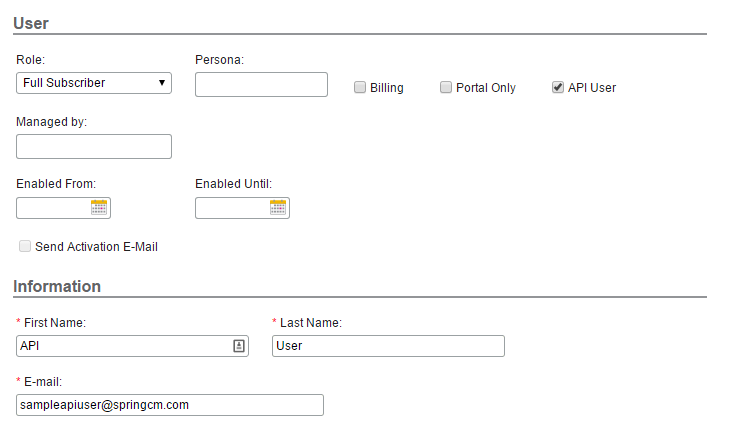 Creating a user in the Docusign CLM address book