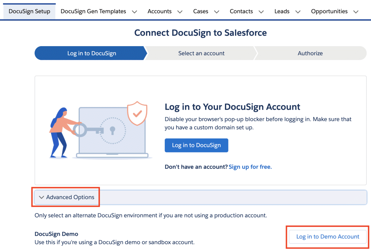 How to authenticate | Salesforce Apex Toolkit | DocuSign
